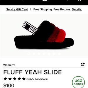 Ugg fluff yeah slides